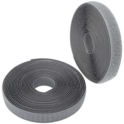 Image de AERZETIX C65876 Bande/rouleau de scratch 16 mm 5 mètre auto agrippant organisateur/serre câbles ruban sac vêtement attache sangle couleur: gris pierre en polyamide et polyester