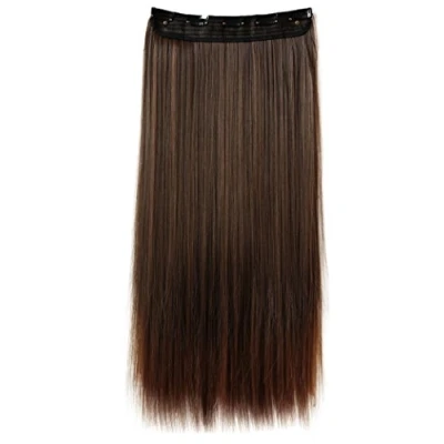 Image de CAISHA 70cm Clip in Extenisons Extensions De Cheveux Postiche Raide Brun Mix C59a