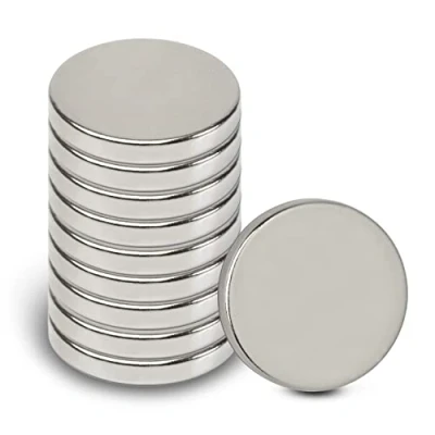 Image de MAUL Aimant Néodyme en Forme de Pastille, Lot 10 Aimants Ronds Particulièrement Puissants, au design Moderne, 20 x 3 mm, Charge Jusqu&#039;à 4, 2 kg, Argent