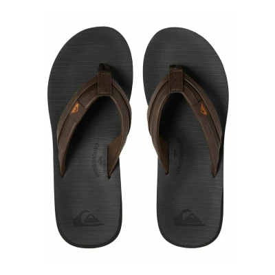 Image de Quiksilver Carver Squish Tongs, Homme, Taille: 43, Brown/black/brown Matière synthétique