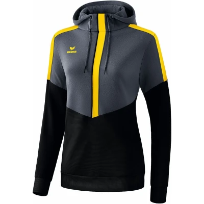 Image de Erima Squad Sweat Shirt à Capuche Femme Slate Grey/Noir/Jaune FR: L (Taille Fabricant: 40)