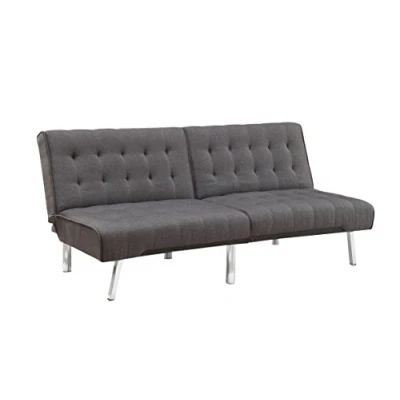 Image de Atlantic Home Collection Pierre Canapé lit, Polyester, Tissu structuré Gris, Schlafsofa