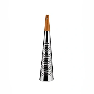 Image de Alessi RS08 Todo Râpe à Fromage et Noix de Muscade Design Géant en Acier Poli Bois