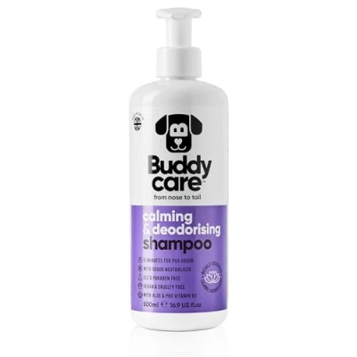 Image de Buddycare Shampooing nettoyant en Profondeur pour Chiens avec Aloé Véra et B5 (Apaisant Désodorisant 500ml)