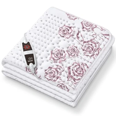 Image de Beurer UB 75 Surmatelas chauffant, 150 x 80 cm, avec 6 niveaux de température et chauffage rapide, face supérieure en coton doux, arrêt automatique, lavable machine