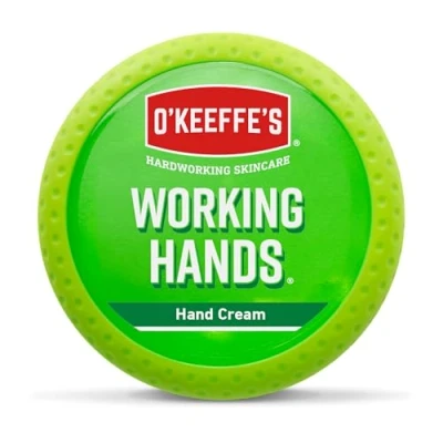 Image de O&#039;Keeffe&#039;s Working Hands pot de crème pour les mains extrêmement sèches et craquelées en 96 g Augmente immédiatement la teneur humidité, forme une couche protectrice empêche perte