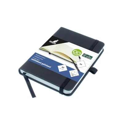 Image de Kangaro Carnet de notes A6 ligné en PU HC 96 feuilles 80 g Noir
