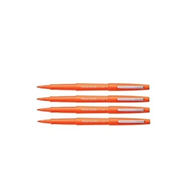 Image de Papermate Flair Original Feutre d&#039;Ecriture, Pointe Largeur 1.0mm, Couleur de l&#039;Encre: Orange, Etui 4.
