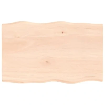 Image de vidaXL Dessus de Table, Remplacement du Plateau Table avec Bord Vif, Tableau Bricolage, Bois Chêne Massif Non Traité Bordure Assortie