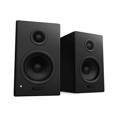 Image de NZXT Relay Enceintes PC AP SPKB2 EU Noires Son large bande 80 Watts Plage dynamique élevée Tweeters à dômes en soie Woofers fibre de verre Structure MDF haute qualité