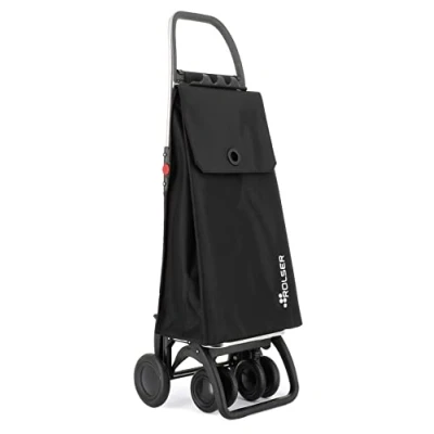 Image de Chariot de Course Rolser Akanto 4 Roues 2 Pivotantes Pliante Noir