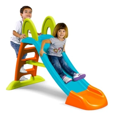 Image de FEBER Toboggan Aquatique Slide Plus, avec Tuyau d&#039;Arrosage, Escalier Antidérapant, Résistance et Montage Facile, pour Les Enfants de 2 à 7 Ans, Famosa (FEL08000), Version Actuelle