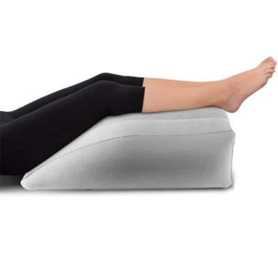 Image de Coussin Jambes, Oreiller Elevation Améliore la Circulation et Réduit L&#039;enflure, Confortable Portable Coussins Relève Surélevé Jambes Gonflable (Gris)