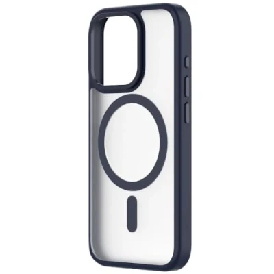 Image de Coque pour iPhone 15 Pro QDOS Hybrid Soft Bleu Compatible MagSafe