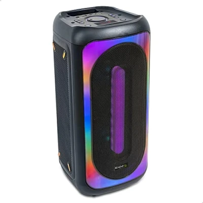 Image de Ibiza MERCURE50 Enceinte de 500W sur Batterie avec Effets Lumineux la façade Avant, Bluetooth, SD, USB, Fonction TWS Noir