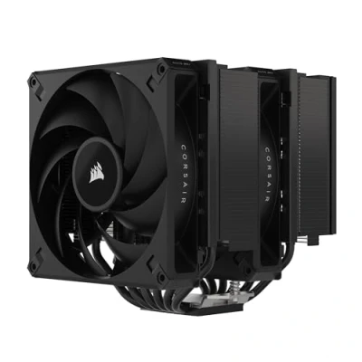 Image de Corsair A115 Refroidisseur D&#039;air Haute Performance Pour CPU Ventilateur Coulissant et Verrouillable Deux Ventilateurs AF140 ELITE Facile à Installer Pâte Thermique Pré Appliquée Noir