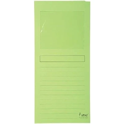 Image de Exacompta Réf. 50107E Paquet de 100 chemises à fenêtre sans plastique Forever® 120 g/m² couleurs vives 100% recyclées et certifiées Ange Bleu dimensions 22 x 31 cm pour A4 couleur vert pré