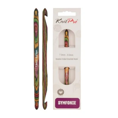 Image de KnitPro Symfonie Crochet en Bois à Deux têtes, Multicolores