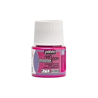 Image de Pébéo Fantasy Moon Rose fluo Peinture Effet Martelé Rendu Multisupport 45 ml