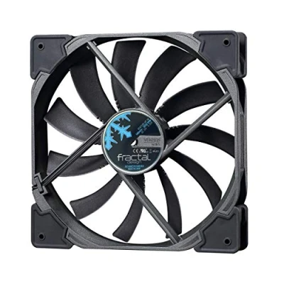 Image de Fractal Design Venturi HF 14 Noir Fan d&#039;ordinateur Optimisé pour un débit d&#039;air élevé LLS Roulements Jambes de forme aérodynamique 12v 140 mm (Single)