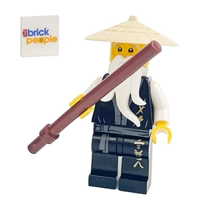 Image de LEGO Ninjago Sensei Wu Legacy Black Tenue avec baguette de combat