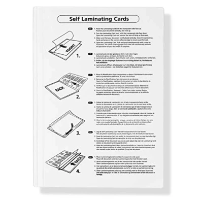 Image de Sachets de plastification à froid autocollants, films pour sceller et protéger des photos, menus etc. sans plastifieuse, jeu 20, chacun 160 mm x 222 A5, transparent
