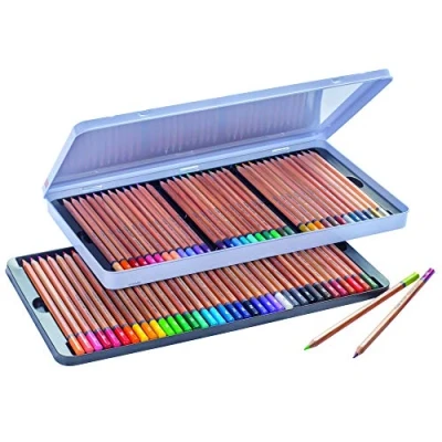 Image de Bruynzeel Expression Set de 72 crayons couleur dans une boîte en étain pour le dessin, les livres coloriage adultes, Bullet Journaling