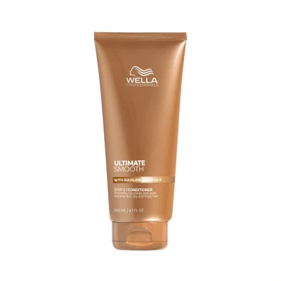 Image de Wella Professionals Ultimate Smooth Après shampoing, soin capillaire nourrissant à base de squalane et d&#039;oméga 9 pour cheveux secs, ternes frisés (200ml)