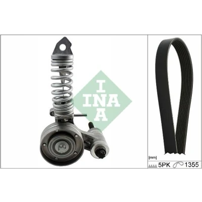 Image de INA 529 0297 10 Jeu de courroies trapézoïdales à nervures Contrôler et changer roue libre alternateur si nécessaire OPEL: Corsa D 3/5 portes