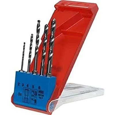 Image de KWB HSS Jeu de 5 forets hélicoïdaux avec raccord hexagonal 1/4&quot; E 6.3