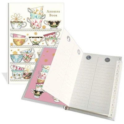 Image de Carnet d&#039;adresses de poche luxe Time for Tea 104 pages Dimensions : 91 x 130 mm