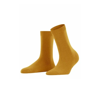 Image de FALKE Cosy Wool W So Wolle Kaschmir Einfarbig 1 Paar Chaussettes, Jaune (Ambre 1851) Respectueux de l&#039;environnement, 35 38 Femmes