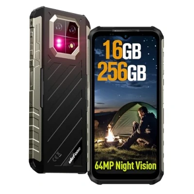 Image de Ulefone Armor 22(256Go) Smartphone Incassable Android 14 avec 64MP Vision Nocturne, 16Go RAM/SD 512Go Telephone Portable ip68 Antichoc 6600 mAh, 6,58&quot; FHD+ 120Hz Double SIM 4G/NFC/GPS/Noir