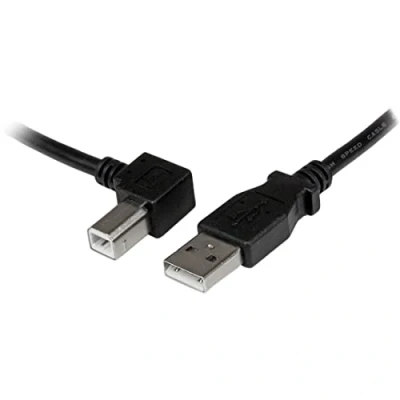 Image de StarTech.com Câble USB 2.0 Type A vers B Coudé à Gauche Mâle / Adaptateur pour imprimante 3 m Noir (USBAB3ML)