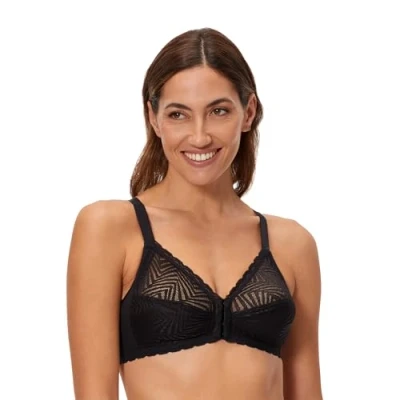 Image de Playtex Femme Sans Armature Ideal Posture Maintien Et Élégance X1 Soutien Gorge, Noir, 115C EU