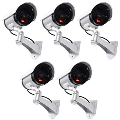 Image de tempo di saldi 5 Faux Caméras De Surveillance en Plein Air Lumière LED Clignotant Infrarouge