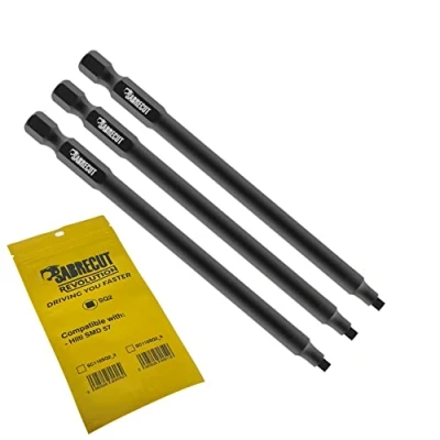 Image de 3 x SabreCut SC116SQ2_3 116 mm SQ2 Compatible avec Hilti SMD 57 SMD57 1/2 Autofeed Collé Cloison Sèche Tournevis Pistolet Embout Carré N 2 Robuste