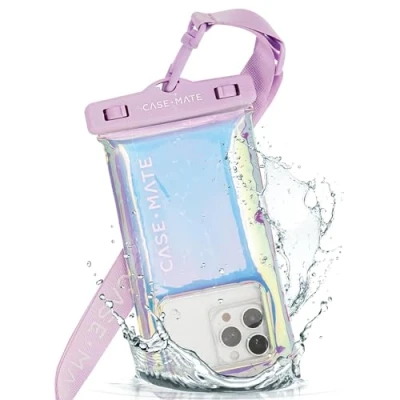 Image de Case Mate Pochette étanche flottante IP68 [compatible avec écran tactile] [s&#039;adapte aux téléphones jusqu&#039;à 6,7 pouces] cordon pour iPhone 15 Pro Max/14 Max/13 Max/12/S23 Ultra Bulle