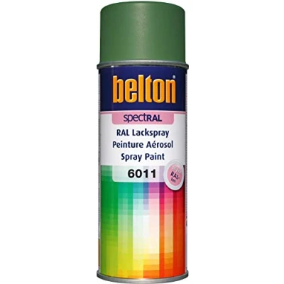 Image de Auto K Herpe 324408 Bombe de peinture Belton RAL 6011 400 ml Mat Vert Réséda