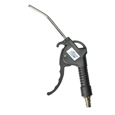 Image de FIAC Pistolet Air Comprimé avec Buse de 3,8mm, Soufflage à Canon Courbé 10cm, Accessoire Compresseurs, Corps en Plastique Isolant, Pression Max. 8 Bar, Noir