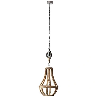 Image de BRILLIANT lampe Eglise suspension lumineuse 43cm bois clair 1x G95, E27, 60W, adapté aux lampes standard (non incluses) Échelle A ++ à E La chaîne peut être raccourcie