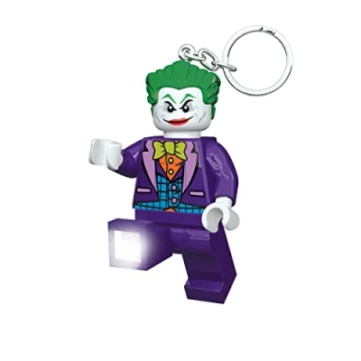 Image de LEGO DC Superheroes Le Joker Porte clés Lampe de poche LED pour les fans Jouet fantaisie enfants Figurine 76 mm (KE30AH) 2 piles CR2025 incluses