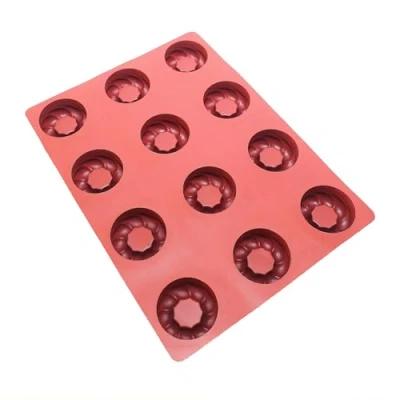 Image de Maé Moule Charlottine 12 Alvéoles Silicone Alimentaire Premium Anti Adhérent Souple, Démoulage Facile et Net Résistant T 45C / +280C 84,5 ml
