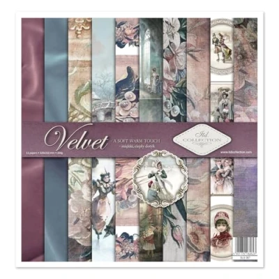 Image de ITD Collection Set de Papier découpage Scrapbooking 12 x Zoll, 310 320 mm, Dekorpapier 30 g/m² Scrapbook (SLS 067 Velvet)