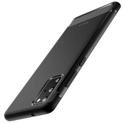Image de JETech Coque Fine pour Samsung Galaxy S20 5G (2020), Étui Housse de Téléphone Ultra Mince Anti Chocs avec Conception en Fibre Carbone (Noir)