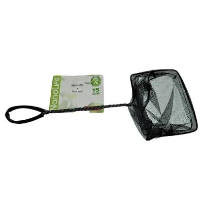 Image de Epuisette filet noir, maille moyenne, 15 cm x 13 40 cm, aquarium
