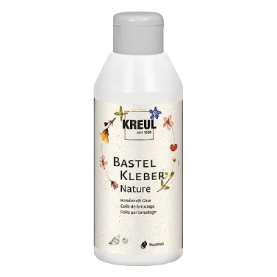 Image de KREUL 49372 Colle de Bricolage Nature, 250 ml, à Base d&#039;eau, sans solvant, inodore, décoration Durable et Polyvalente pour Enfants, Transparent
