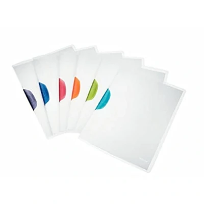 Image de LEITZ 41740199 Dossiers MAGIC PP rígido clip plástico colores translúcidos DIN A4 capacidad 30 hojas surtidos