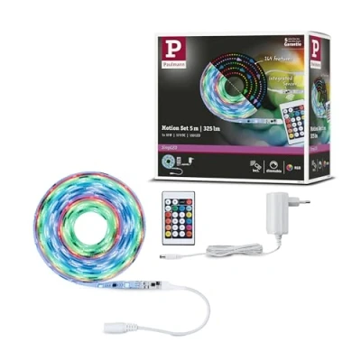 Image de Paulmann 70513 Set de Base Bande à Rayures, Matière Plastique, 10 W, Blanc, 504 x 1 0.3 cm