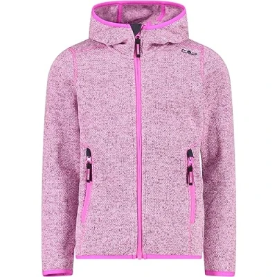 Image de CMP Veste Knit Tech pour enfant avec capuche fixe, Violet Fluo Titane, 176